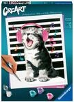 Ravensburger CreArt Singende Katze - Malen nach Zahlen f&uuml;r Erwachsene | DIY...