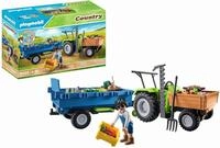 PLAYMOBIL Country 71249 Traktor mit H&auml;nger inkl. Transportboxen, Gr&uuml;ner...