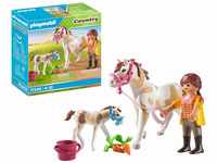 PLAYMOBIL Country 71243 Pferd mit Fohlen, Tiere für den Reiterhof, Spielzeug...