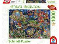 Schmidt Spiele 59968 Steve Skelton, Verrückte Welt, 1000 Teile Puzzle