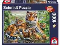 Schmidt Spiele 58986 Tiger und Welpen, 1000 Teile Puzzle