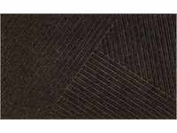 DUNE Stripes dark brown 45x75 cm, innen und außen, waschbar