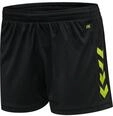 hummel Damen Hmlcore Xk Poly Woman Shorts, Black/Lime Popsicle, XS EU