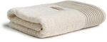 m&ouml;ve Wellness Handtuch Uni mit Chenillebiesen 50 x 100 cm aus 100 % Baumwolle