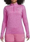 Nike Damen Df Element Top Hz T-Shirt, Active Fuchsia/Reflective Silv, L
