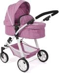 Bayer Chic 2000 Kombi-Puppenwagen Nele | 2-in-1 | Jeans Pink