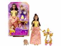 Mattel Disney Princess Belles Teewagen - Puppe, Freundefiguren, Zubehör,...