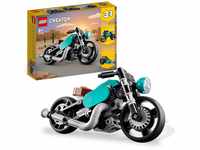 LEGO Creator 3in1 Oldtimer Motorrad Set, klassisches Motorrad-Spielzeug vom