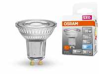OSRAM PAR16 LED Reflektorlampe mit GU10 Sockel, Kaltweiss (4000K), Glas Spot,...