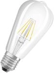 OSRAM Filament LED Lampe mit E27 Sockel, Edison Form, Warmweiss (2700K), 6,50 W,