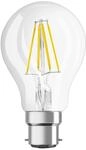 OSRAM Dimmbare Filament LED Lampe mit B22d Sockel, Warmweiss (2700K), klassische