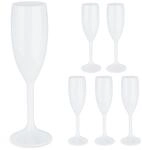 Relaxdays Sektgl&auml;ser Kunststoff, 6er Set, bruchfest & BPA-frei, Mehrweg...