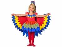 Amscan - Kinderkostüm Papageien Fee, Kleid mit Tüll Rock und Flügeln,...