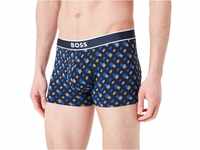 BOSS Herren Boxer Unterhose Shorts Trunk 24 Print, Farbe:Blau, Größe:L,