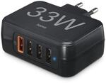 Hama 4-Fach USB-Ladeger&auml;t mehrfach USB-A 33 W (USB-Schnellladeger&auml;t Qualcomm&reg;