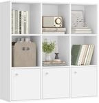 VASAGLE Custos Kollektion - B&uuml;cherregal, B&uuml;cherschrank, Regal, mit T&uuml;ren,