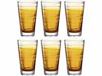LEONARDO HOME 026835 Trinkglas VARIO STRUTTURA 6er-Set 280 ml orange, Glas, Gelb