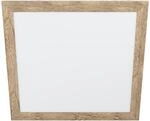 EGLO LED Panel Piglionasso mit Holz Deko-Rahmen, Deckenlampe Holz in Hell-Braun