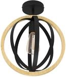 EGLO Deckenleuchte Basildon, 1-flammige Deckenlampe mit Reifen, runde...