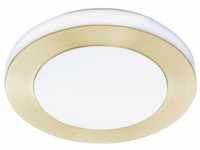 EGLO LED Deckenlampe Capri, Deckenleuchte aus Stahl in weiß und...