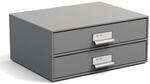 BIGSO BIRGER Schubladenbox &ndash; Aufbewahrungsbox mit 2 Schubladen &ndash; Schreibtisch