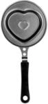 ibili 450400 Bratpfanne "Mokka - Herz" 12 cm, Aluminium, schwarz, 12 x 12 x 6 cm