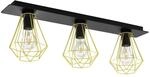 EGLO Deckenlampe Tarbes 2, 3 flammige Deckenleuchte, Wohnzimmerlampe aus Metall...