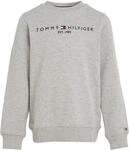 Tommy Hilfiger Kinder Unisex Sweatshirt Essential ohne Kapuze, Grau (Light Grey