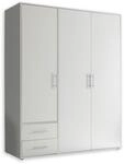 VALENCIA Kleiderschrank Schrank Wei&szlig; Dreht&uuml;renschrank 3-t&uuml;rig Schlafzimmer