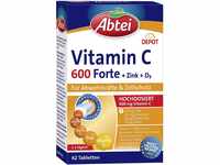 Abtei Vitamin C 600 Forte mit Zink und Vitamin D3 - für Abwehrkräfte und...