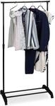 Relaxdays Fahrbarer Kleiderst&auml;nder, stabile Rollgarderobe mit Ablage, Eisen,