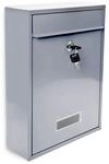 Relaxdays Design Briefkasten Metall Silber 26,5 x 35 x 8,5 cm