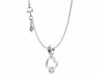 Pandora Halskette 925 Silber mit Charm Herzen Highlights eleganter Halsschmuck,