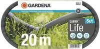 Gardena Liano Life Textilschlauch 1/2 Zoll, 20m Set: Hochflexibler...
