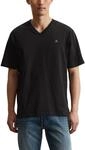 Marc O'Polo Herren T-Shirt aus Bio-Baumwolle mit V-Ausschnitt, Schwarz (Black), XS