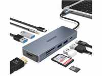 HOPDAY USB C Hub, 6 in 1 USB C Adapter für MacBook Air/Pro, Dual Display 4K...