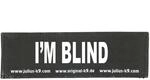 JULIUS K-9 Klettaufschrift, I'm BLIND, klein, Schwarz