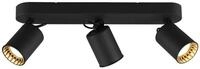 Trio Leuchten Strahler Pago 803500332, Metall Schwarz matt, exkl. 3x GU10