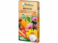 BestGreen Bio-Erde 40 L - torfreduzierte Universalerde - für Zierpflanzen,