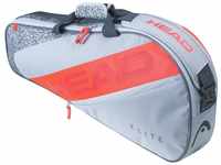 HEAD Unisex – Erwachsene Elite Tennistasche, grau/orange, 9R