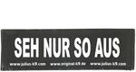 JULIUS K-9 Klettaufschrift, SEH NUR SO AUS, klein, Schwarz