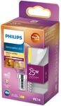 Philips LED Classic E14 WarmGlow Lampe, 25 W, Tropfenform, dimmbar, klar,...