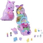 Polly Pocket Mama und Joey K&auml;nguru Tasche - 2-in-1-Spielset mit Tierkinderzimmer, 2