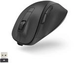 Hama ergonomische Maus (Funkmaus, 6 Tasten, 2,4GHz, BlueWave, 800/1200/1600dpi,
