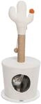 TRIXIE Katzen Kratzbaum Kratztonne H&Ouml;HLE MIT Kaktus, 36 &times; 84 cm, Creme- 44414