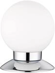 Reality Leuchten LED Tischleuchte, Metall Chrom, Glas opal wei&szlig; matt, inkl. 3...