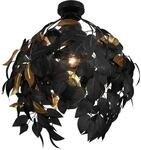 Reality Leuchten Deckenleuchte Leavy R60461032, Metall schwarz, Schirm...