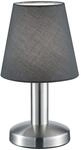 Trio Leuchten Tischleuchte Mats II 599700142, Metall Nickel matt, Stoffschirm...