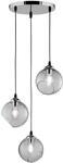 Reality Leuchten Pendelleuchte Clooney R30073054, Metall Chrom, Glas...
