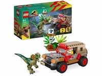 LEGO Jurassic Park Hinterhalt des Dilophosaurus, Dinosaurier Spielzeug Set mit...
